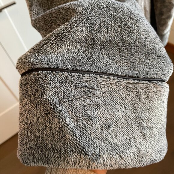 Daniel Buchler Shawl Collar Plush Tie Waist Polyester Robe Charcoal L/XL NWT - Picture 9 of 16
